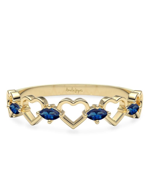 Anillo Amelie Joyas 10 k de oro zirconia