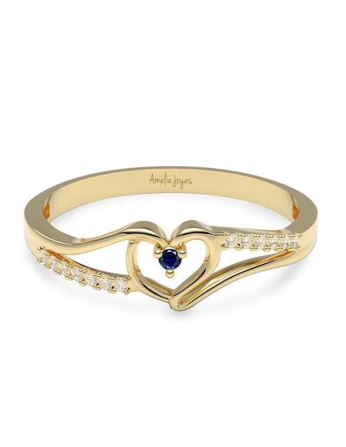 Anillo "de (si aplica)" corazón amelie joyas sin colección sin temática 14 k "de" oro zirconia