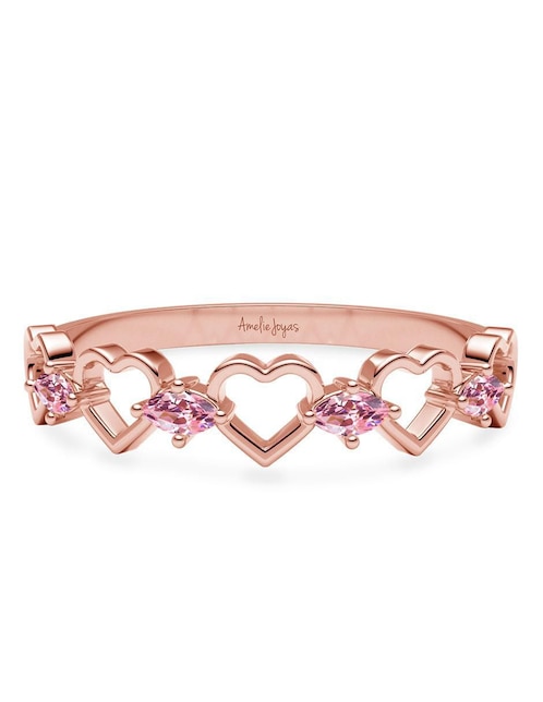 AMELIE JOYAS Anillo redondo Amelie Joyas de oro zirconia brillante