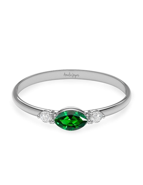 Anillo Amelie Joyas 10 k de oro zirconia brillante