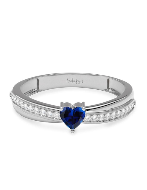 Anillo de corazón Amelie Joyas 14 k de oro zirconia brillante