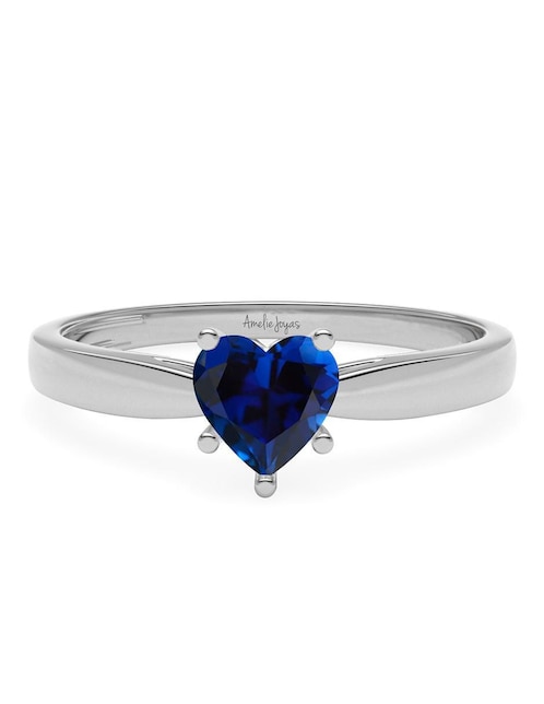 Anillo de corazón 14 k de oro zirconia brillante 1
