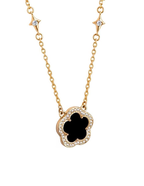 Collar de trébol de baño de oro 18 K