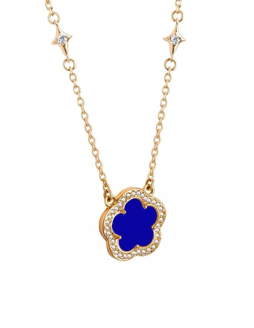 Collar de trébol de baño de oro 18 K 1