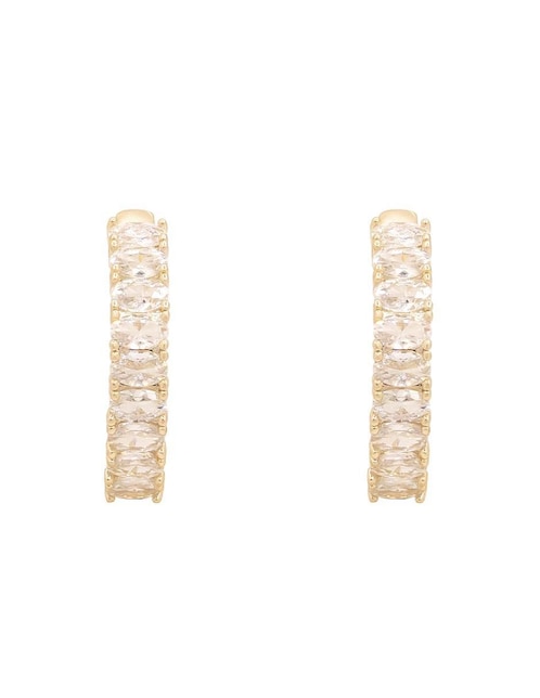 Aretes huggies redondos Oro Angelus zirconia