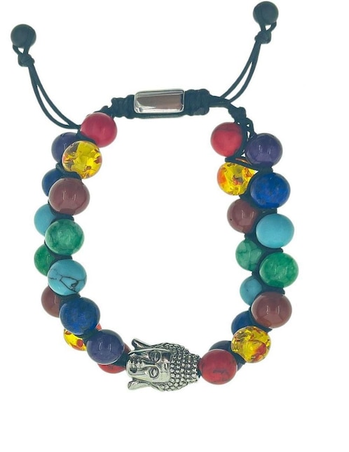 Brazalete Mayfer Joyería con turquesa, amatista, ónix, sodalita y malaquita Homme