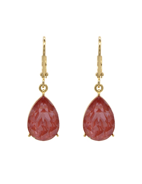 Aretes de gota Emanuel Ungaro con acabado brillante cristal