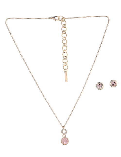 Aretes y collar circular Nine West