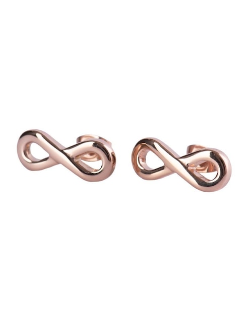Aretes de infinito Luckyly con acabado baño de oro