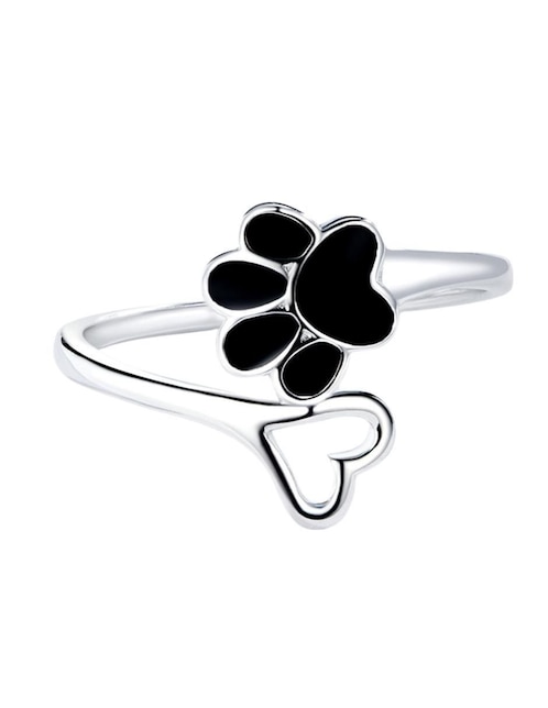 Anillo de corazón Miow Kiki P 925 de plata zirconia brillante