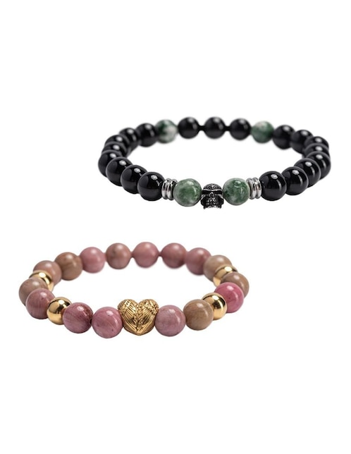 Set pulsera Luckyly con acabado liso