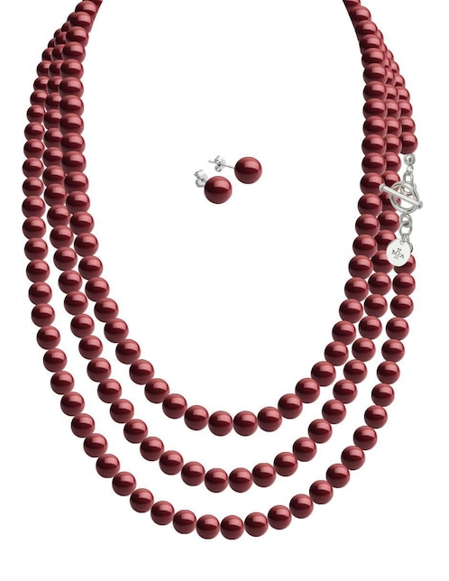 Aretes y collar "de (si aplica)" circular zvezda pearls sin temática "de" plata p 925 cristal