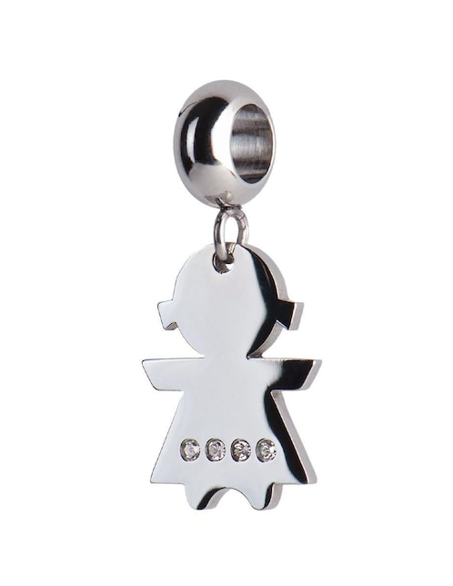 Charm "de" niña luckyly charms para pulsera de mujer sin temática "de" acero inoxidable sin kilataje zirconia cúbica