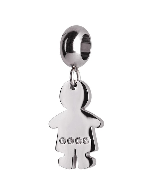Charm "de" niño luckyly charms para pulsera de mujer sin temática "de" acero inoxidable sin kilataje zirconia cúbica