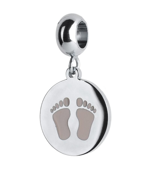 Charm "de" huella luckyly charms para pulsera de mujer sin temática "de" acero inoxidable sin kilataje sin gema