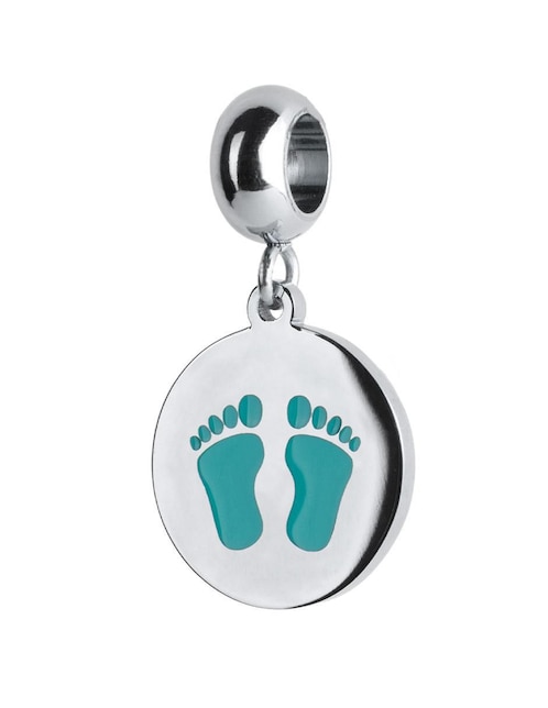 Charm "de" huella luckyly charms para pulsera de mujer sin temática "de" acero inoxidable sin kilataje sin gema