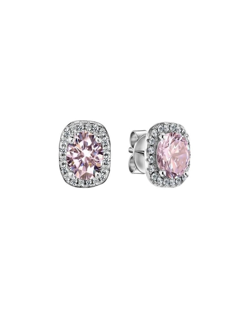 Broqueles circulares Gladkova Joyería de plata P 925 con acabado plateado zirconia