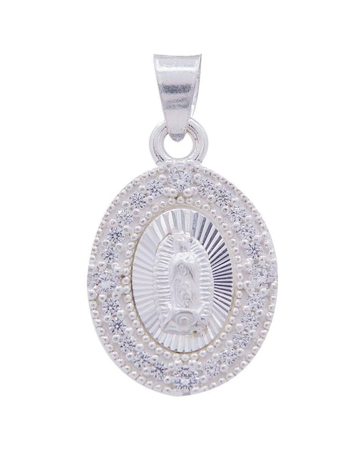 Dije ovalada Boscaini virgen de guadalupe de plata P 925