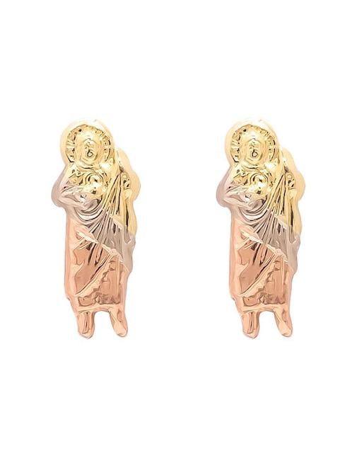 Broqueles San Judas Tadeo Oro Angelus de oro con acabado brillante