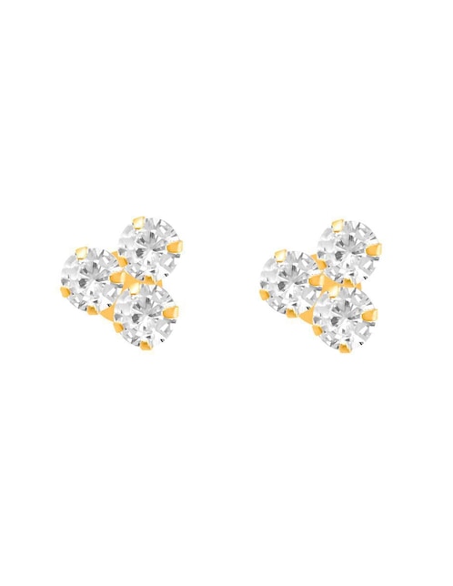 Broqueles Oro Angelus de oro con acabado brillante zirconia