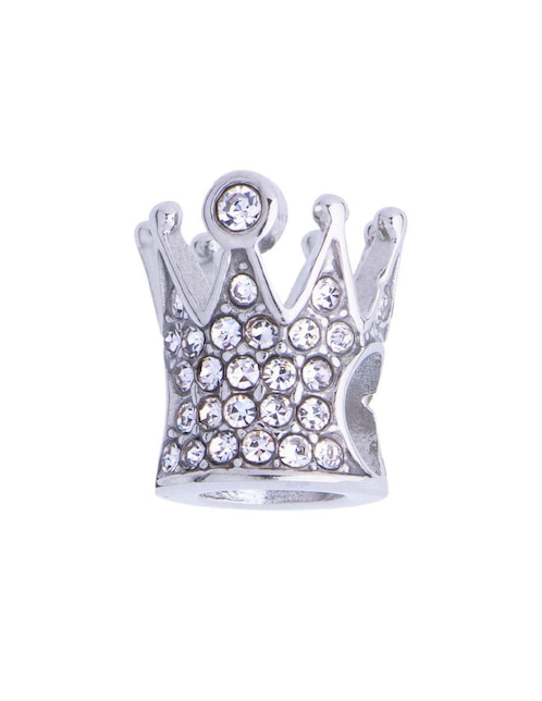 Charm "de" corona luckyly charms para pulseras de mujer sin temática "de" acero inoxidable sin kilataje zirconia cúbica