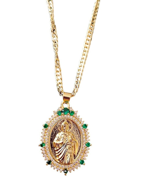 Collar con dije san judas tadeo Maria Almudena 18 K