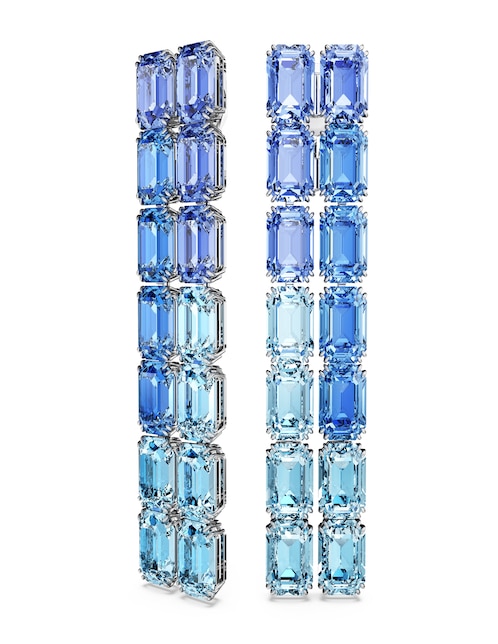 Aretes rectangulares Swarovski Millenia con acabado brillante