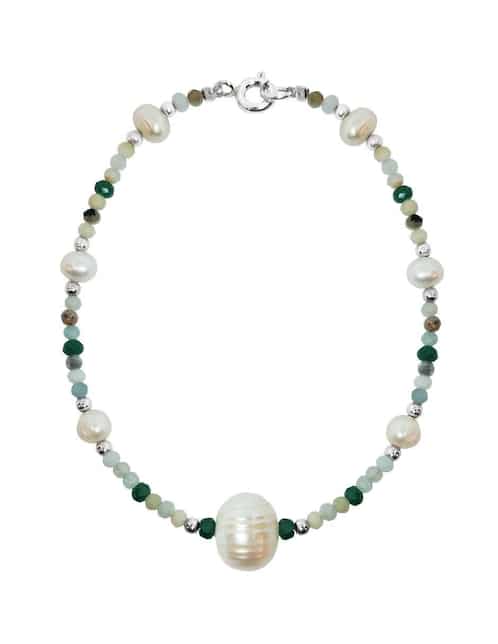 Pulsera Anante de plata con amazonita p 925 Terra