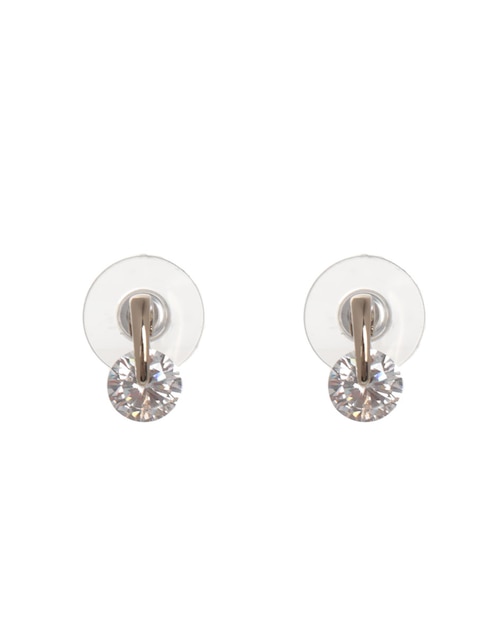 Aretes circulares Basic Gold con acabado brillante cristal 1