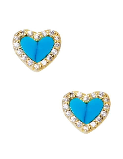 Broqueles de corazón Westies de plata P 925 con acabado brillante cristal