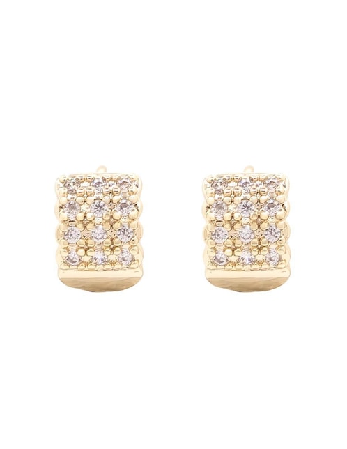 Aretes de círculo Oro Angelus con acabado brillante zirconia