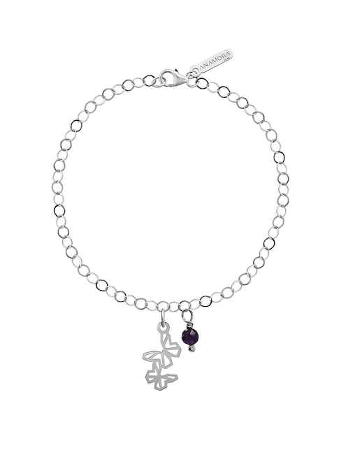 Pulsera Anamora Por Tanya Moss de plata con amatista p 925 Origami