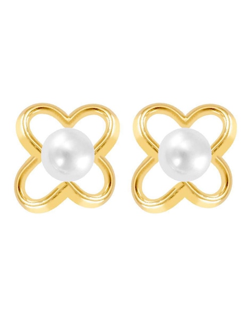 Broqueles de flor Oro Angelus de oro con acabado brillante perla