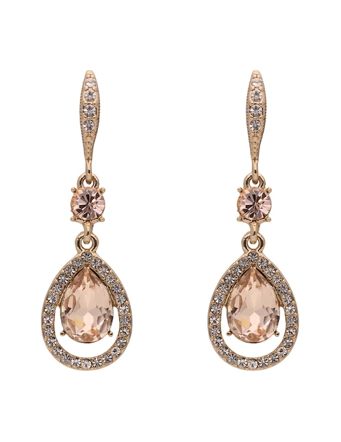 Aretes largos gota Givenchy Aphrodites Pink con acabado brillante cristal