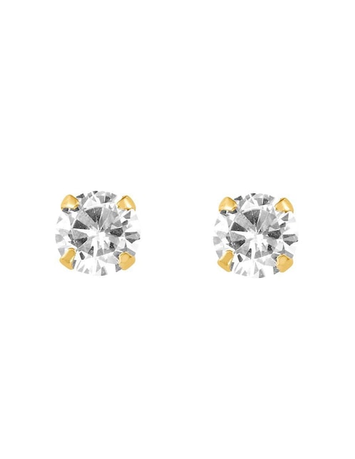 Broqueles circulares Oro Angelus de oro con acabado brillante zirconia