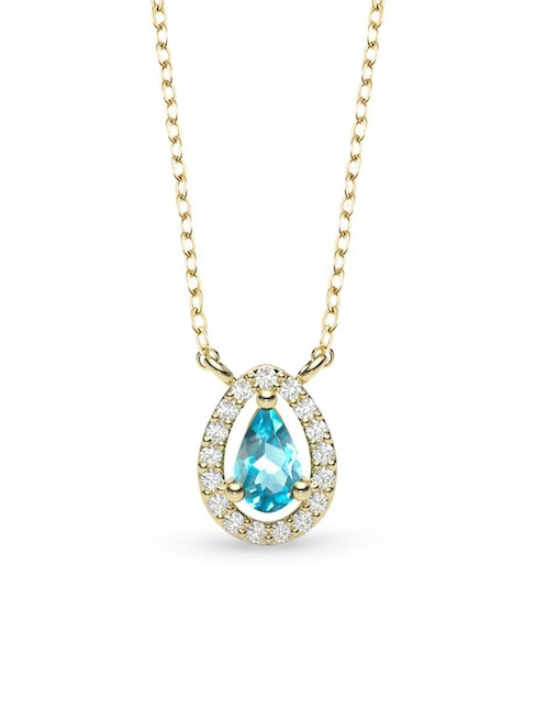 Collar con dije de gota Amelie Joyas de oro 14 K