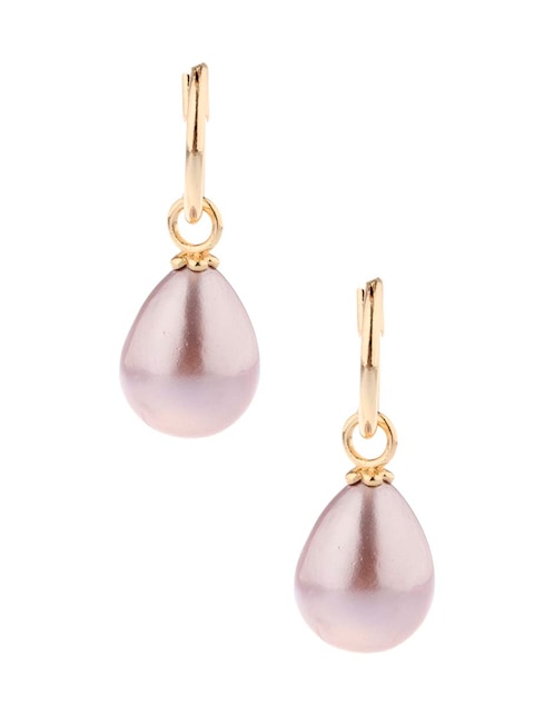 Arracadas de gota Pera con acabado brillante perla