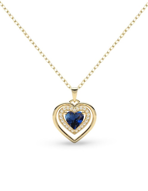 Collar con dije "de (si aplica)" corazón amelie joyas sin colección "de" oro 14 k