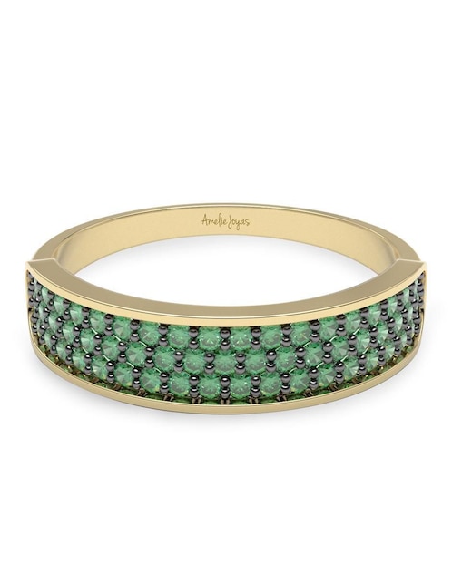 Anillo Amelie Joyas 14 k de oro zirconia brillante