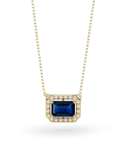 Collar con dije "de (si aplica)" rectangular amelie joyas sin colección "de" oro 14 k