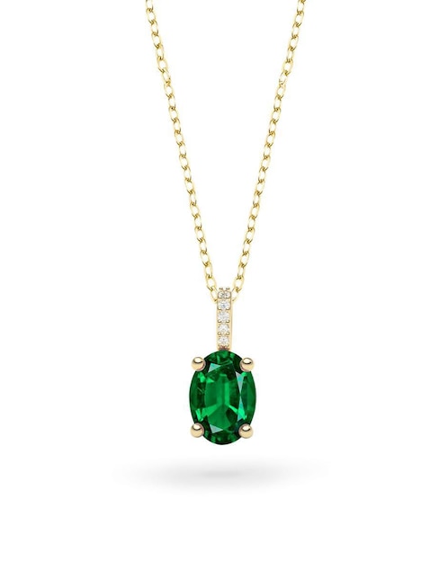 Collar con dije "de (si aplica)" ovalado amelie joyas sin colección "de" oro 14 k