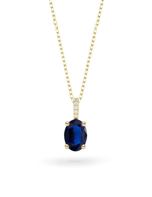 Collar con dije "de (si aplica)" ovalado amelie joyas sin colección "de" oro 14 k
