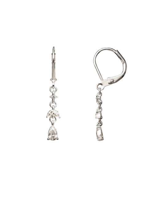 Aretes de gota con acabado brillante zirconia 1