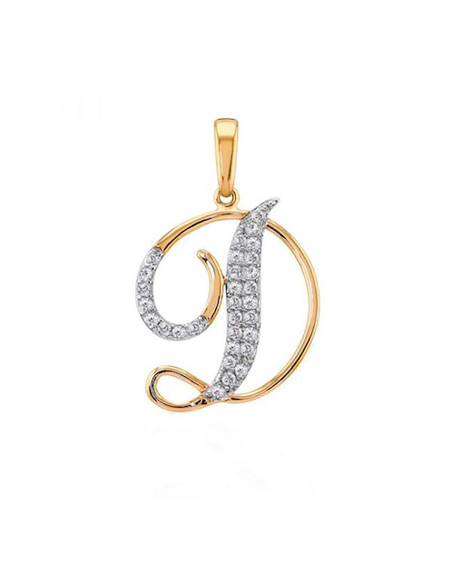 Dije de letra d Abba Joyas de oro 10 K