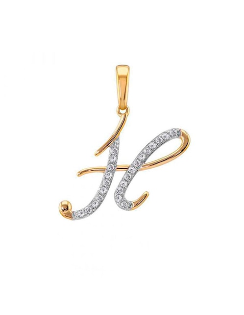 Dije de letra h Abba Joyas de oro 10 K
