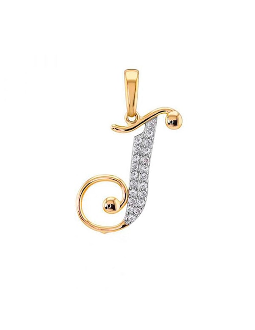 Dije de letra j Abba Joyas de oro 10 K