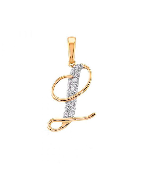 Dije de letra l Abba Joyas de oro 10 K