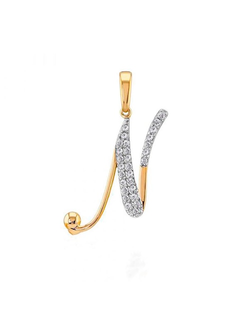 Dije de letra n Abba Joyas de oro 10 K