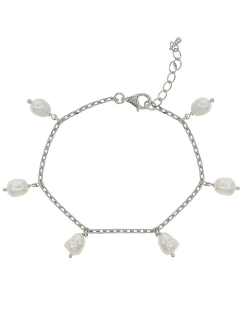 Pulsera Mayfer Joyería de plata con perla p 925 Nupcial