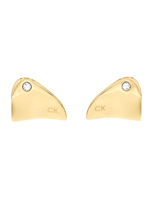 Aretes triangulares Ck Cherished con acabado brillante 1